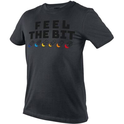 Neo, Herren, Shirts, T-Shirt mit Aufdruck, FEEL THE BIT, Dydis M, Grau, (M) Neo, Herren, Shirts, T-Shirt mit Aufdruck, FEEL THE BIT, Dydis M, Grau, (M)