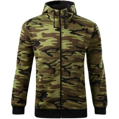 Malfini, Herren, Pullover, Camo Zipper M MLI-C1934 sweatshirt, Grün, Mehrfarbig, (S) Malfini, Herren, Pullover, Camo Zipper M MLI-C1934 sweatshirt, Grün, Mehrfarbig, (S)