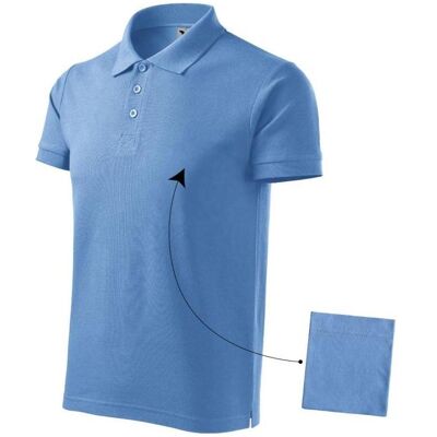 Malfini, Herren, Shirts, Cotton M MLI-21215 blue polo shirt, Blau, (3XL) Malfini, Herren, Shirts, Cotton M MLI-21215 blue polo shirt, Blau, (3XL)