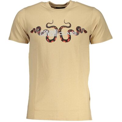 Cavalli Class, Herren, Shirts, Beige Cotton Men's T-Shirt, Beige, (XL) Cavalli Class, Herren, Shirts, Beige Cotton Men's T-Shirt, Beige, (XL)