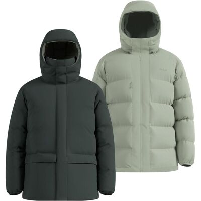 Odlo, Herren, Winterjacken, Down Oversized Hoodie, Grau, (L) Odlo, Herren, Winterjacken, Down Oversized Hoodie, Grau, (L)