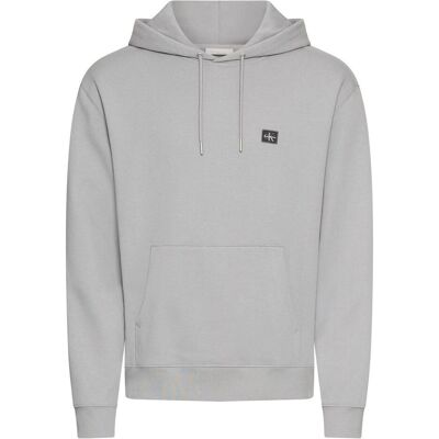 Calvin Klein Jeans, Herren, Pullover, Ls Eu Badge 350terry Hoodie, Grau, (XXL) Calvin Klein Jeans, Herren, Pullover, Ls Eu Badge 350terry Hoodie, Grau, (XXL)