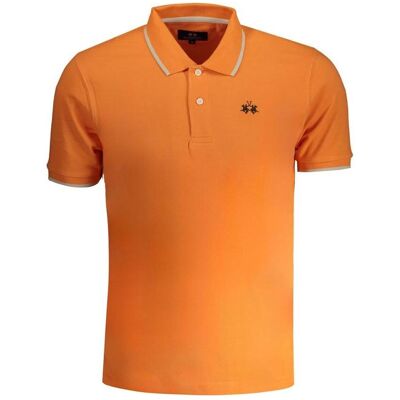 La Martina, Herren, Shirts, Orangefarbenes Baumwoll-Poloshirt, Orange, (M) La Martina, Herren, Shirts, Orangefarbenes Baumwoll-Poloshirt, Orange, (M)