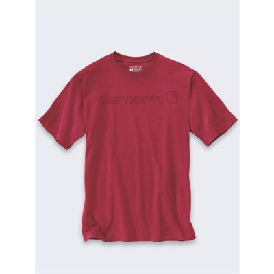 Carhartt, Herren, Shirts, Dearborn – Lässiges T-Shirt mit Logo-Industrie-Print, Rot, (S) Carhartt, Herren, Shirts, Dearborn – Lässiges T-Shirt mit Logo-Industrie-Print, Rot, (S)