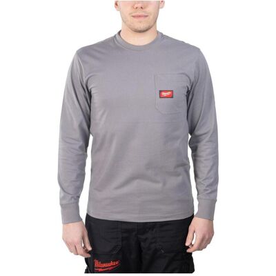 GCS, Herren, Shirts, T-Shirt Mit Langärmeliger Tasche - Hellgrau Wtlsgr-S, Grau, (S) GCS, Herren, Shirts, T-Shirt Mit Langärmeliger Tasche - Hellgrau Wtlsgr-S, Grau, (S)