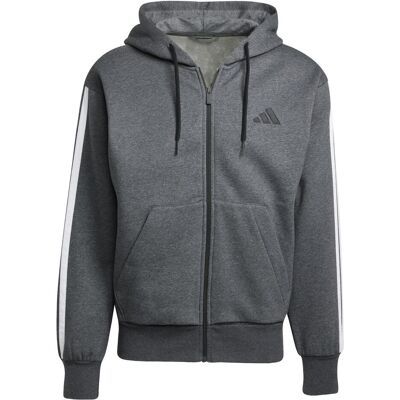Adidas Herren, Pullover, M 3S Fl Fz Hd Kapuzenjacke, Schwarz, Grau, (XL) Adidas Herren, Pullover, M 3S Fl Fz Hd Kapuzenjacke, Schwarz, Grau, (XL)