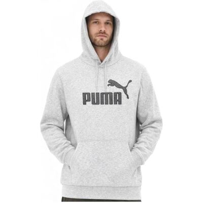 Puma Herren, Pullover, grauer Herren-Hoodie aus Baumwolle mit Känguru-Motiv, Silber, Grau, (S) Puma Herren, Pullover, grauer Herren-Hoodie aus Baumwolle mit Känguru-Motiv, Silber, Grau, (S)