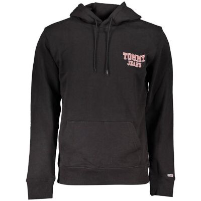 Tommy Hilfiger Herren, Pullover, Black Cotton Men's Sweatshirt, Schwarz, (S) Tommy Hilfiger Herren, Pullover, Black Cotton Men's Sweatshirt, Schwarz, (S)