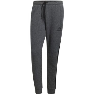 Adidas Herren, Hosen, Essentials Hose mit konischen Bündchen und 3 Streifen, Silber, Grau, (S) Adidas Herren, Hosen, Essentials Hose mit konischen Bündchen und 3 Streifen, Silber, Grau, (S)