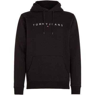 Tommy Jeans, Herren, Pullover, Tjm Reg Linear Logo Hoodie Ext, Schwarz, (L) Tommy Jeans, Herren, Pullover, Tjm Reg Linear Logo Hoodie Ext, Schwarz, (L)