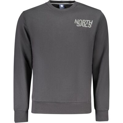 North Sails, Herren, Pullover, Black Cotton Men's Sweatshirt, Schwarz, (XL) North Sails, Herren, Pullover, Black Cotton Men's Sweatshirt, Schwarz, (XL)