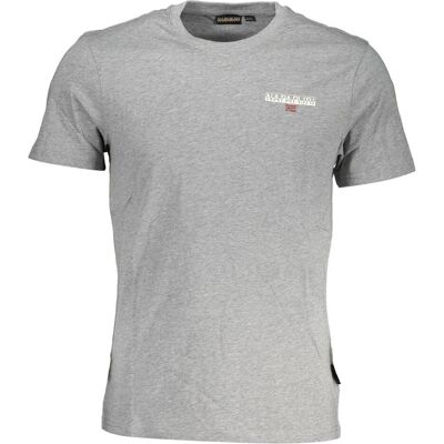 Napapijri, Herren, Shirts, Grigio Cotton Mens T-Shirt, Grau, (XXL) Napapijri, Herren, Shirts, Grigio Cotton Mens T-Shirt, Grau, (XXL)