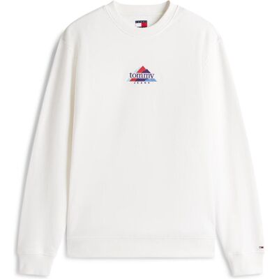 Tommy Jeans, Herren, Pullover, Tjm Reg Dna Play Crew, Weiss, (XL) Tommy Jeans, Herren, Pullover, Tjm Reg Dna Play Crew, Weiss, (XL)