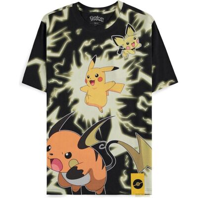 Difuzed, Herren, Shirts, Pokémon - Pikachu Lightning Digital AOP Short Sleeved T-shirt - L, Mehrfarbig, (L) Difuzed, Herren, Shirts, Pokémon - Pikachu Lightning Digital AOP Short Sleeved T-shirt - L, Mehrfarbig, (L)