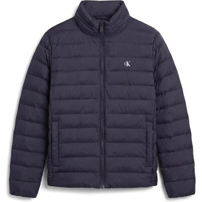 Calvin Klein Jeans, Herren, Leichte Jacken, Ls Nylon Lt Wt Hooded Fz Puffer, Blau, (M) Calvin Klein Jeans, Herren, Leichte Jacken, Ls Nylon Lt Wt Hooded Fz Puffer, Blau, (M)