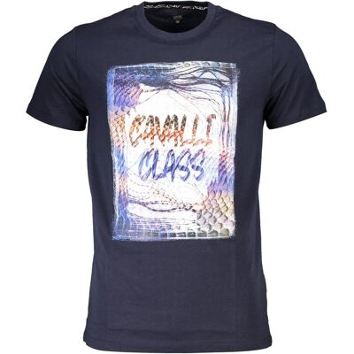 Cavalli Class, Herren, Shirts, Blue Cotton Men's T-Shirt, Blau, (XL) Cavalli Class, Herren, Shirts, Blue Cotton Men's T-Shirt, Blau, (XL)