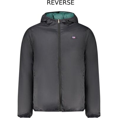 Norway 1963, Herren, Winterjacken, Black Polyester Men's Reversible Jacket, Schwarz, (S) Norway 1963, Herren, Winterjacken, Black Polyester Men's Reversible Jacket, Schwarz, (S)