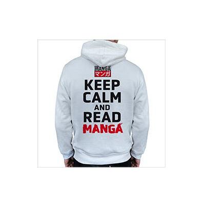 ABYstyle, Herren, Pullover, KEEP CALM AND READ MANGA - Sweat Asian Art man without zip white, Weiss, (M) ABYstyle, Herren, Pullover, KEEP CALM AND READ MANGA - Sweat Asian Art man without zip white, Weiss, (M)