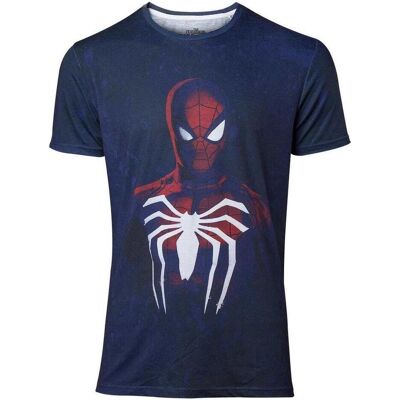 Spiderman, Herren, Shirts, Acid Wash Men's Tshirt, Blau, (L) Spiderman, Herren, Shirts, Acid Wash Men's Tshirt, Blau, (L)