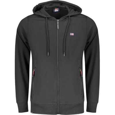 Norway 1963, Herren, Pullover, Black Cotton Sweatshirt, Schwarz, (S) Norway 1963, Herren, Pullover, Black Cotton Sweatshirt, Schwarz, (S)