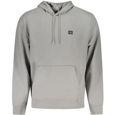 Calvin Klein Jeans, Herren, Pullover, Ls Eu Badge 350terry Hoodie, Grau, (XL) Calvin Klein Jeans, Herren, Pullover, Ls Eu Badge 350terry Hoodie, Grau, (XL)