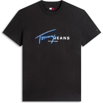 Tommy Jeans, Herren, Shirts, Tjm Reg Signtr Dna Tee Ext, Schwarz, (S) Tommy Jeans, Herren, Shirts, Tjm Reg Signtr Dna Tee Ext, Schwarz, (S)