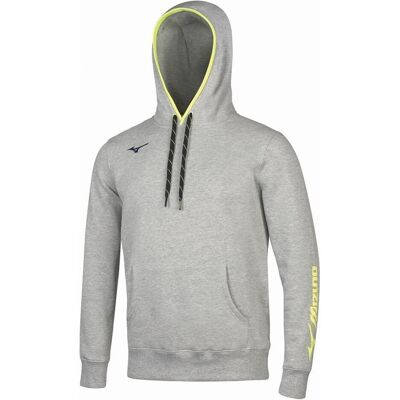 Mizuno, Herren, Pullover, Men Sweat Hoodie, Grau, Silber, Gelb, (S) Mizuno, Herren, Pullover, Men Sweat Hoodie, Grau, Silber, Gelb, (S)