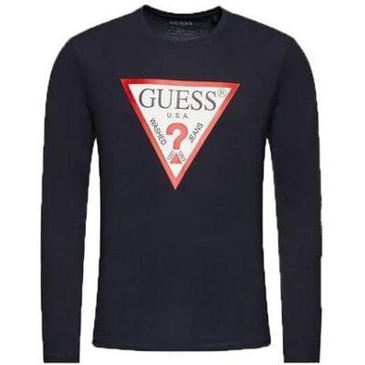 Guess Herren, Pullover, Herren CN LS ORIGINAL Logo Shirt, Navy/Weiss/Rot/Schwarz, M, Rot, Mehrfarbig, Weiss, Schwarz, (M) Guess Herren, Pullover, Herren CN LS ORIGINAL Logo Shirt, Navy/Weiss/Rot/Schwarz, M, Rot, Mehrfarbig, Weiss, Schwarz, (M)