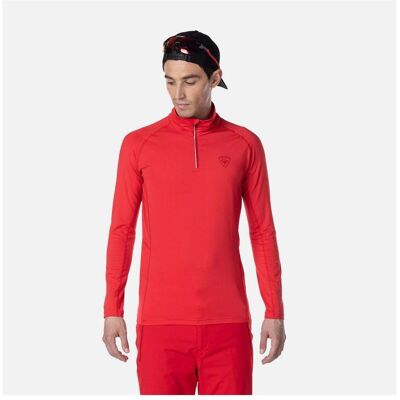 Rossignol, Herren, Shirts, Classique T-Shirt mit 1/2-Reissverschluss, Rot, (XL) Rossignol, Herren, Shirts, Classique T-Shirt mit 1/2-Reissverschluss, Rot, (XL)