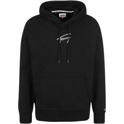 Tommy Hilfiger Herren, Pullover, Tommy Jeans Relaxed Signature Hoodie - 88653, Schwarz, (XL) Tommy Hilfiger Herren, Pullover, Tommy Jeans Relaxed Signature Hoodie - 88653, Schwarz, (XL)