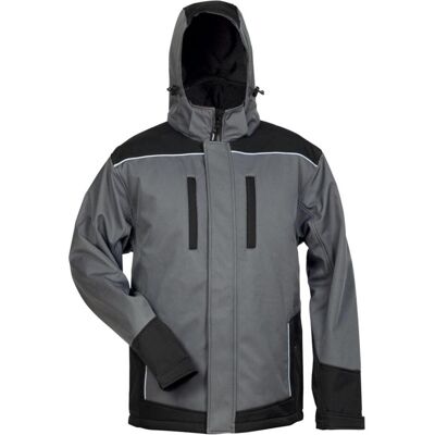 Elysee, Herren, Outdoorjacken, *Ajax* Winter-Softshelljacke Mit Kapuze (S), Grau, Schwarz, S Elysee, Herren, Outdoorjacken, *Ajax* Winter-Softshelljacke Mit Kapuze (S), Grau, Schwarz, S