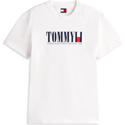 Tommy Jeans, Herren, Shirts, Tjm Reg Tommy Dna Flag Tee Ext, Weiss, (XL) Tommy Jeans, Herren, Shirts, Tjm Reg Tommy Dna Flag Tee Ext, Weiss, (XL)