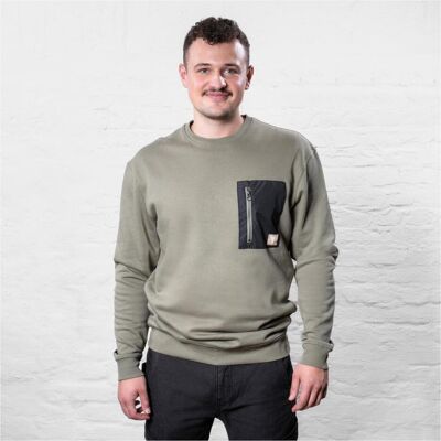 Stier, Herren, Pullover, Heavy Crew Sweater duty organic cotton XL olive, Grün, (XL) Stier, Herren, Pullover, Heavy Crew Sweater duty organic cotton XL olive, Grün, (XL)