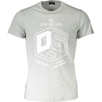 Diesel Herren, Shirts, Grigio Cotton Men T-Shirt, Grau, (XL) Diesel Herren, Shirts, Grigio Cotton Men T-Shirt, Grau, (XL)