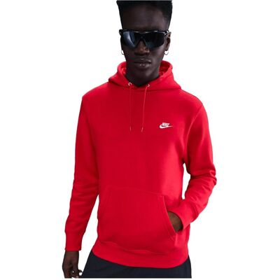 Nike, Herren, Pullover, Herren-Club-Sweatshirt, Rot, Weiss, (L) Nike, Herren, Pullover, Herren-Club-Sweatshirt, Rot, Weiss, (L)