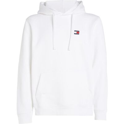 Tommy Jeans, Herren, Pullover, Tjm Reg Badge Hoodie Ext, Weiss, (L) Tommy Jeans, Herren, Pullover, Tjm Reg Badge Hoodie Ext, Weiss, (L)