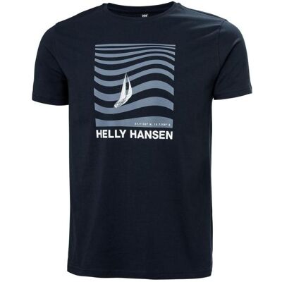 Helly Hansen, Herren, Shirts, Küstenlinie T-Shirt 3.0, Blau, (L) Helly Hansen, Herren, Shirts, Küstenlinie T-Shirt 3.0, Blau, (L)