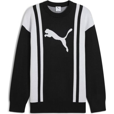 Puma Herren, Pullover, FUTURE..ARCHIVE Relaxed Knitted Sweater, Weiss, Mehrfarbig, Schwarz, (S) Puma Herren, Pullover, FUTURE..ARCHIVE Relaxed Knitted Sweater, Weiss, Mehrfarbig, Schwarz, (S)