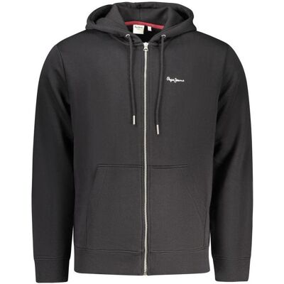 Pepe Jeans, Herren, Pullover, Black Cotton Men's Sweatshirt, Schwarz, (L) Pepe Jeans, Herren, Pullover, Black Cotton Men's Sweatshirt, Schwarz, (L)
