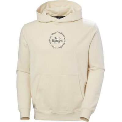Helly Hansen, Herren, Pullover, Core Graphic Sweat Hoodie, Beige, (L) Helly Hansen, Herren, Pullover, Core Graphic Sweat Hoodie, Beige, (L)