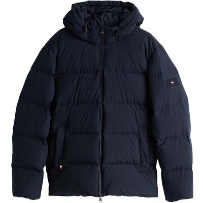 Tommy Hilfiger Herren, Winterjacken, Donsjas Hooded Puffer - Donkerblauw - Maat XL, Blau, (XL) Tommy Hilfiger Herren, Winterjacken, Donsjas Hooded Puffer - Donkerblauw - Maat XL, Blau, (XL)