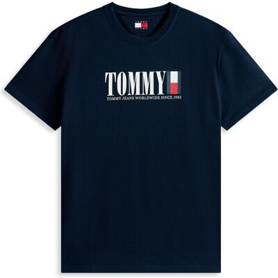 Tommy Jeans, Herren, Shirts, Tjm Reg Tommy Dna Flag Tee Ext, Blau, (XL) Tommy Jeans, Herren, Shirts, Tjm Reg Tommy Dna Flag Tee Ext, Blau, (XL)