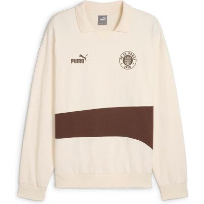 Puma Herren, Pullover, FCSP ftblCulture+ Sweat Drill Top, Braun, Beige, (XXL) Puma Herren, Pullover, FCSP ftblCulture+ Sweat Drill Top, Braun, Beige, (XXL)