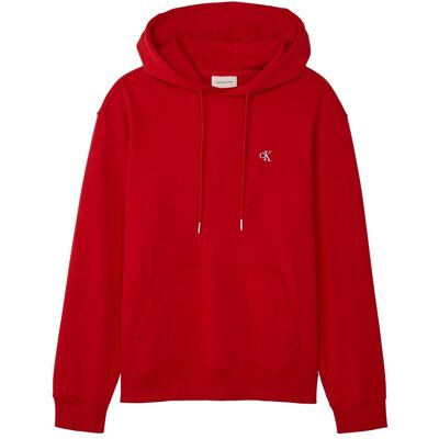 Calvin Klein Jeans, Herren, Pullover, Ls 350terry Eu Monogram Hoodie, Rot, (XL) Calvin Klein Jeans, Herren, Pullover, Ls 350terry Eu Monogram Hoodie, Rot, (XL)