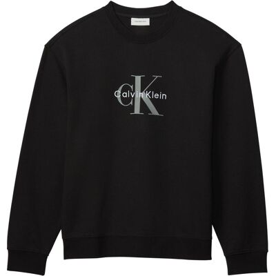 Calvin Klein Jeans, Herren, Pullover, Ls Eu 350terry Monologo Cn Swtsh, Schwarz, (XL) Calvin Klein Jeans, Herren, Pullover, Ls Eu 350terry Monologo Cn Swtsh, Schwarz, (XL)