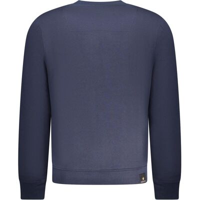 Accademia Militare, Herren, Pullover, Baumwoll-Sweatshirt in Blau, Blau, (M) Accademia Militare, Herren, Pullover, Baumwoll-Sweatshirt in Blau, Blau, (M)