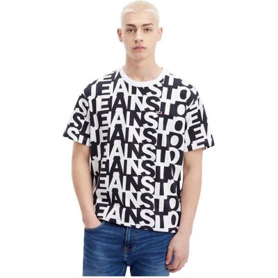 Tommy Hilfiger Herren, Shirts, TJM RLXD AOP TEE DM0DM15159 YBR M, Weiss, (M) Tommy Hilfiger Herren, Shirts, TJM RLXD AOP TEE DM0DM15159 YBR M, Weiss, (M)