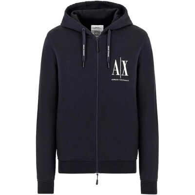 Giorgio Armani Exchange, Herren, Pullover, Sweatjacke, Blau, (S) Giorgio Armani Exchange, Herren, Pullover, Sweatjacke, Blau, (S)