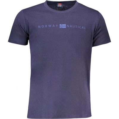Norway 1963, Herren, Shirts, Blue Cotton Men T-Shirt, Blau, (M) Norway 1963, Herren, Shirts, Blue Cotton Men T-Shirt, Blau, (M)