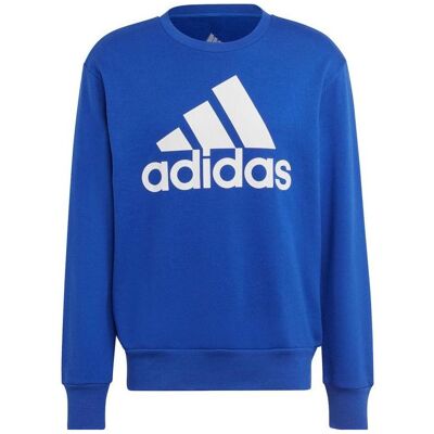 Adidas Herren, Pullover, Essentials French Terry-Sweatshirt mit grossem Logo, Blau, (M) Adidas Herren, Pullover, Essentials French Terry-Sweatshirt mit grossem Logo, Blau, (M)